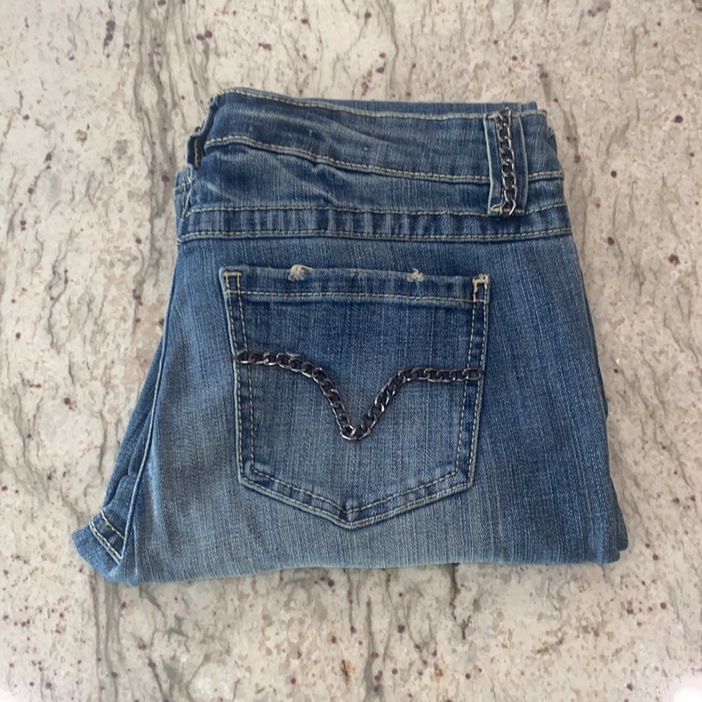 NWOT H.D Boot Cut Low Rise Chain Jean  6